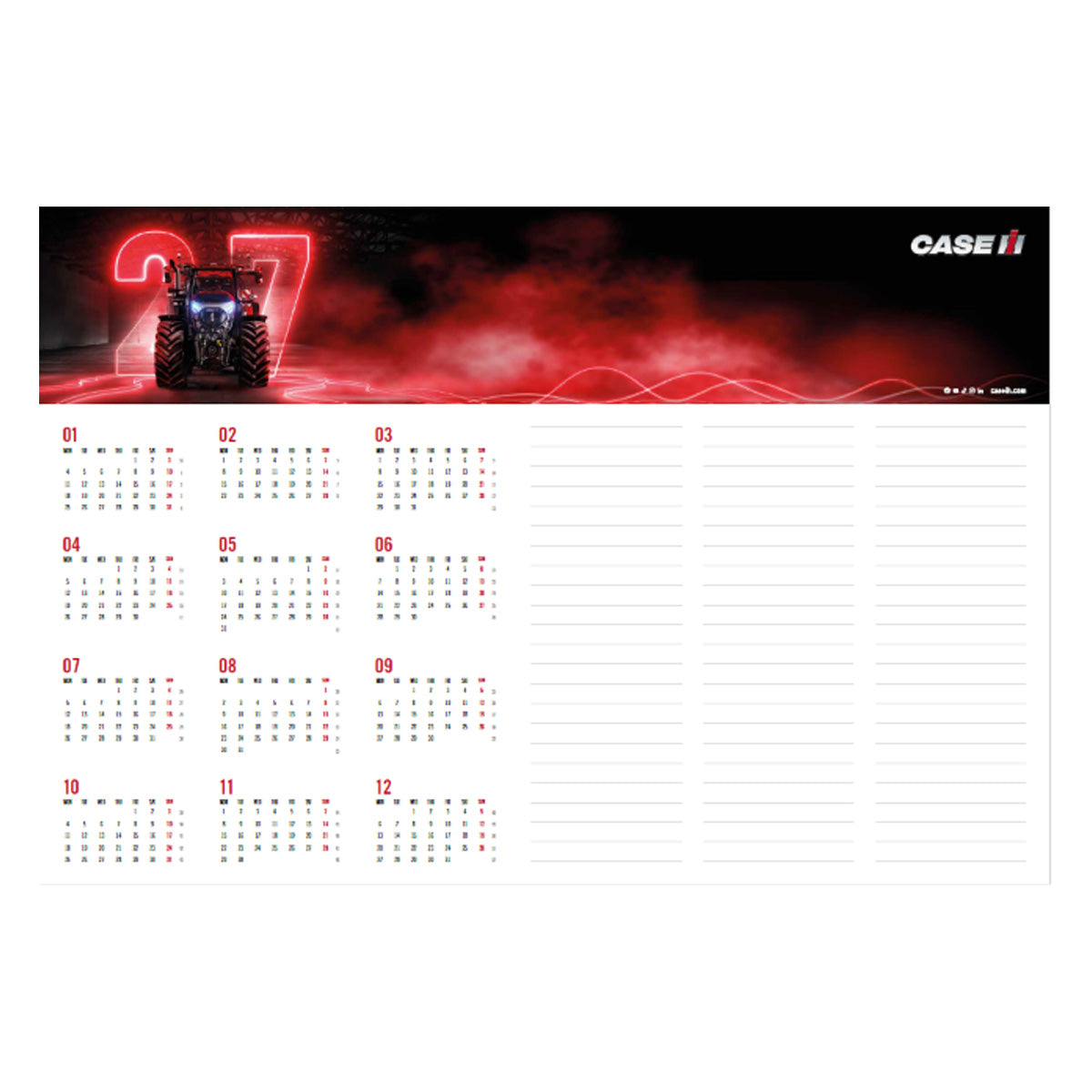 Case IH Desk Pad 2026 (Pack of 5)
