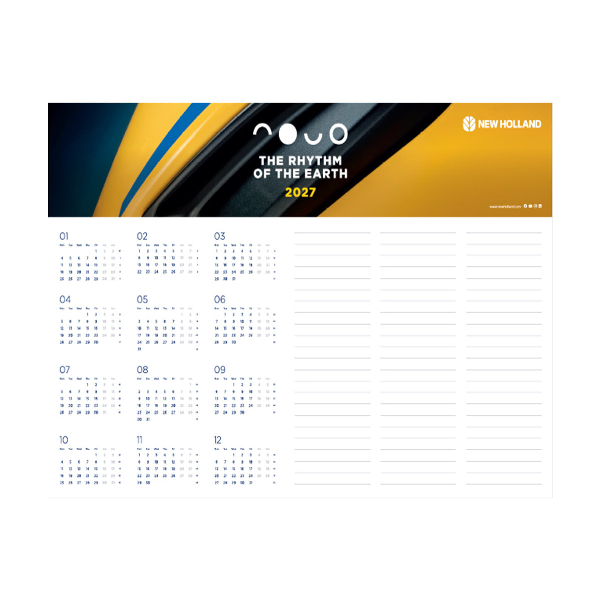 New Holland Desk Pad 2027 (Pack of 5)